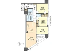 【大阪府/大阪市北区東天満】ランズ南森町 間取り図