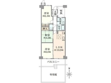 【大阪府/高槻市南大樋町】マイシティ高槻 間取り図
