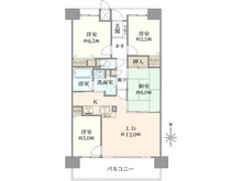 【愛知県/海部郡大治町大字砂子】アメニティ大治 四番館 間取り図