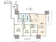 【大阪府/大阪市中央区久太郎町】ローレルタワー堺筋本町 間取り図