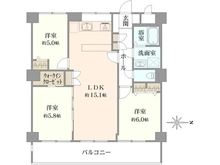 【大阪府/高槻市古曽部町】レオ高槻 間取り図