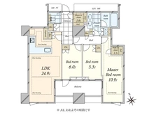 【東京都/港区三田】三田ガーデンヒルズ ノースヒル 間取り図