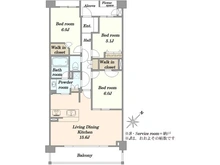 【東京都/大田区南雪谷】ファミールグラン南雪ヶ谷パークサイド 間取り図