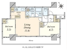 【東京都/港区海岸】ブリリアタワー浜離宮 間取り図