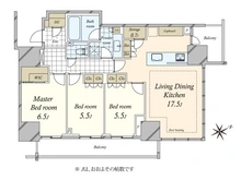 【東京都/港区芝浦】ブランズタワー芝浦 間取り図