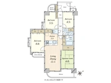 【東京都/墨田区立花】モア・ステージ墨田ラシェール 間取り図