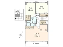 【東京都/杉並区和田】富士見ハイム北棟 間取り図