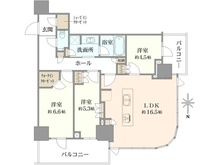 【東京都/中野区中野】パークシティ中野 ザ タワー ブリーズ 間取り図