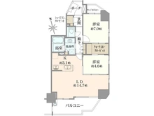 【東京都/府中市八幡町】ラヴィドール府中サザンテラス 間取り図