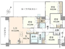 【東京都/杉並区和田】プラウド杉並和田 プライベートコート 間取り図
