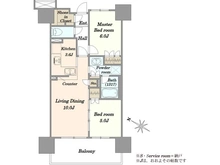 【東京都/中央区勝どき】東京ミッドベイ勝どき 間取り図