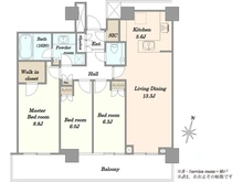 【神奈川県/川崎市中原区中丸子】リエトコート武蔵小杉ザ・クラッシィタワー 間取り図