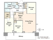 【東京都/中央区晴海】HARUMI FLAG SUN VILLAGE 晴海フラッグ T棟 間取り図