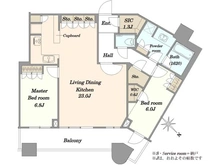 【東京都/中央区勝どき】パークタワー勝どきサウス 間取り図