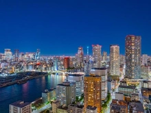【東京都/中央区勝どき】勝どきザ・タワー 眺望：夜景：ズーム無