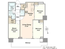 【東京都/中央区晴海】HARUMI FLAG PARK VILLAGE 晴海フラッグT棟 間取り図