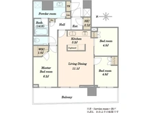 【東京都/中央区晴海】パークタワー晴海 間取り図