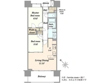 【東京都/中央区勝どき】クレストシティレジデンス 間取り図