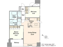【東京都/中央区勝どき】クラリティ・アスール 間取り図