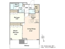 【東京都/中央区晴海】HARUMI FLAG PARK VILLAGE 晴海フラッグT棟 間取り図