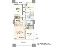 【東京都/北区赤羽】プラウドシティ赤羽 間取り図