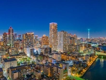 【東京都/中央区晴海】晴海アイランドトリトンスクエアビュータワー 1号棟 眺望：夜景（ズームなし）
