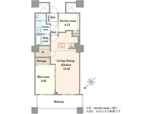 【東京都/中央区晴海】晴海アイランドトリトンスクエアビュータワー 1号棟 間取り図