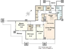 【東京都/中央区晴海】晴海アイランドトリトンスクエアビュータワー 1号棟 間取り図