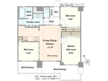 【東京都/中央区月島】ライオンズマンション月島第2 間取り図