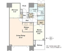 【東京都/中央区晴海】DEUX TOURS CANAL&SPA EAST ドゥトゥール 間取り図