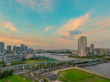【東京都/中央区晴海】パークタワー晴海 眺望：夕景