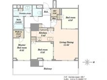 【東京都/中央区晴海】HARUMI FLAG PARK VILLAGE T棟 間取り図