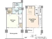 【東京都/目黒区中目黒】ピアース中目黒 間取り図