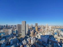 【東京都/中央区勝どき】パークタワー勝どきミッド 眺望：バルコニーからの撮影（夜景）（ズームなし）