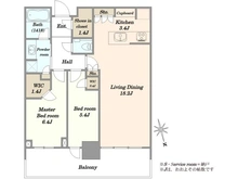 【東京都/中央区勝どき】パークタワー勝どきミッド 間取り図