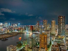 【東京都/中央区勝どき】勝どきザ・タワー 眺望：夜景：ズーム無