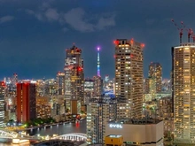 【東京都/中央区勝どき】勝どきザ・タワー 眺望：夜景：ズーム有