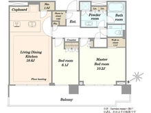 【東京都/中央区晴海】HARUMI FLAG PARK VILLAGE 晴海フラッグT棟 間取り図