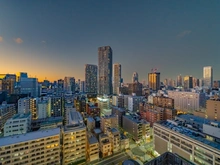 【東京都/中央区勝どき】パークタワー勝どき ミッド 眺望：夕景