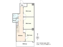 【東京都/港区西麻布】麻布霞町マンション 間取り図