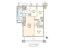 【東京都/中央区勝どき】THE TOKYO TOWERS SEA TOWER 間取り図