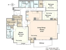【東京都/港区南麻布】ヴィクトリアコート イースト 間取り図