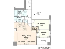 【東京都/港区南麻布】ディアナガーデン広尾 間取り図