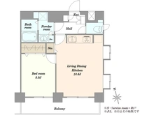 【東京都/新宿区早稲田鶴巻町】ミリオンガーデン早稲田 間取り図