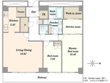 【東京都/江東区東雲】Wコンフォートタワーズ WEST 間取り図