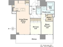 【東京都/新宿区山吹町】プレミスト新宿山吹 間取り図