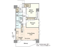 【東京都/新宿区西五軒町】クレヴィア神楽坂 間取り図