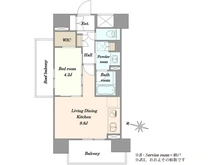【東京都/新宿区矢来町】ベリスタ神楽坂　BELISTA神楽坂 間取り図