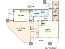 【東京都/千代田区富士見】プラウドタワー千代田富士見 間取り図