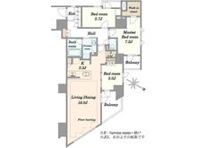【東京都/新宿区横寺町】プラウド神楽坂マークス 間取り図